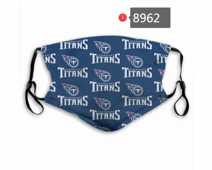 2020 NFL Tennessee Titans #2 Dust mask with filter->nfl dust mask->Sports Accessory